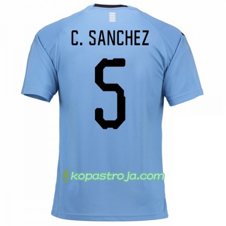 Billiga Fotbollströjor Uruguay C.Sanchez 5 VM 2018 Hemma tröja
